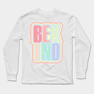 Be Kind pastel block Long Sleeve T-Shirt